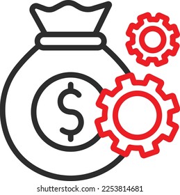 Sack Setting  Vector Icon which is suitable for commercial work and easily modify or edit it

