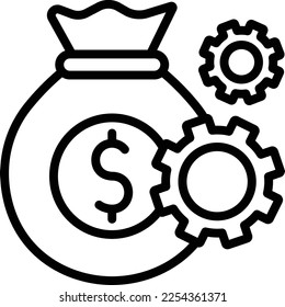 Sack Setting  Vector Icon which is suitable for commercial work and easily modify or edit it

