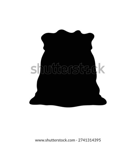 Sack silhouette icon vector illustration.



