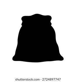 Projeto de ilustração plana vetor silhueta saco.