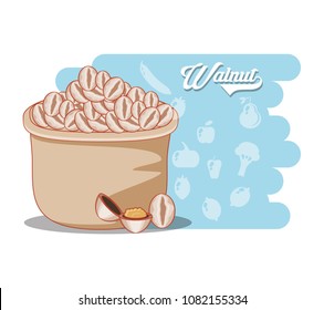 sack with walnut food