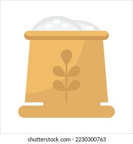 Sack of wheat icon. Vector illustration