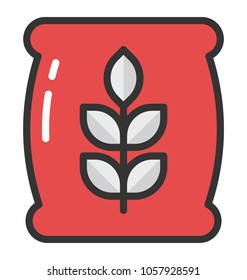 A sack with wheat symbol showing wheat bag