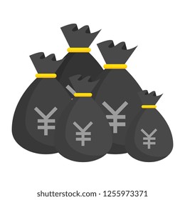 sack of yen coins