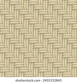 Sackcloth seamless pattern background vector illustration. Textile beige color background.