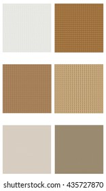 Sackcloth. Set of Sacking linen texture pattern. Vector illustration. 