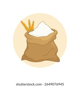 sacos de conceito de farinha de trigo ilustração 