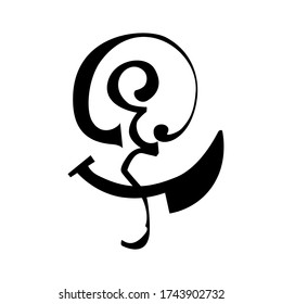 Sacral geometry alchemy symbol icon in modern style. Can be used for fluent design poster, tattoo concept, electronic music technology cover, flyer, logo, t-shirt print.