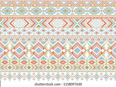 Sacral tribal ethnic motifs geometric vector background. Beautiful gypsy tribal motifs clothing fabric textile print traditional design with triangles