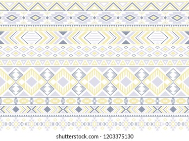 Sacral tribal ethnic motifs geometric seamless background. Impressive gypsy geometric shapes sprites tribal motifs clothing fabric textile print traditional design with triangles