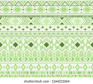 Sacral tribal ethnic motifs geometric seamless background. Impressive gypsy geometric shapes sprites tribal motifs clothing fabric textile print traditional design with triangles