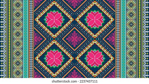 Sacral tribal ethnic motifs geometric vector background. Beautiful gypsy geometric shapes sprites tribal motifs clothing fabric textile print traditional design with triangles