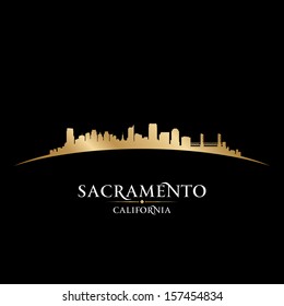 Sacramento California city skyline silhouette. Vector illustration