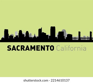 SACRAMENTO california t shirt graphic design vector illustration \
