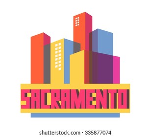 Sacramento City Logo In Colorful Vector