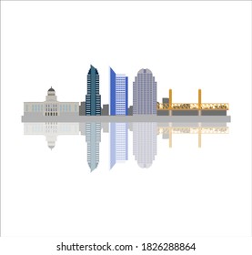 Sacramento city skyline in California United States