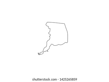 Sacramento county outline map California region