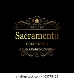Sacramento,California.Vintage frame.