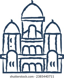 Sacre Coeur hand drawn vector illustration