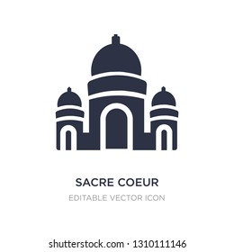 sacre coeur icon on white background. Simple element illustration from Monuments concept. sacre coeur icon symbol design.