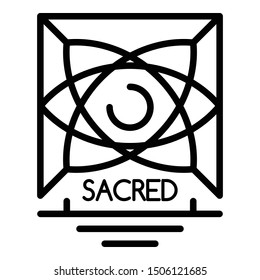 Sacred alchemy icon. Outline sacred alchemy vector icon for web design isolated on white background