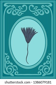 sacred blue lotus ornamental template