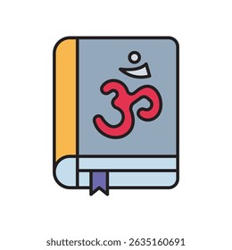 ícone de livro sagrado com fundo branco vetor ilustração stock