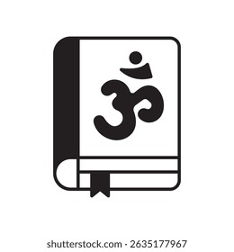 ícone de livro sagrado com fundo branco vetor ilustração stock