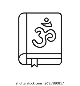ícone de livro sagrado com fundo branco vetor ilustração stock