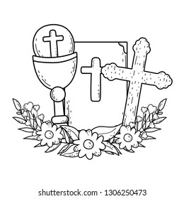 sacred chalice with cross