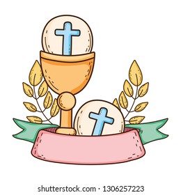 sacred chalice with first communion