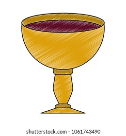 Sacred chalice symbol scribble