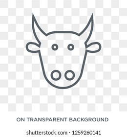 Sacred cow icon. Trendy flat vector Sacred cow icon on transparent background from india collection. High quality filled Sacred cow symbol use for web and mobile