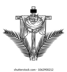 sacred cross crown of thorns tree palms