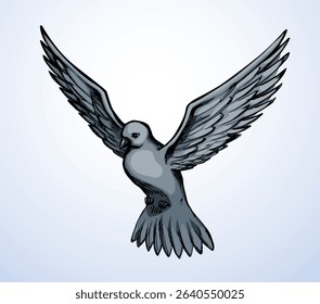 Sacred cute wild biology soul soar light joy pray help lord Jesus Christ church day black line hand drawn abstract biblical art. Good kind ghost aves tail plume gift hope gospel trinity wed greet card