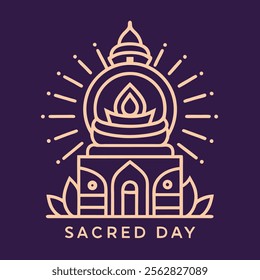 Sacred Day Line Art Vector