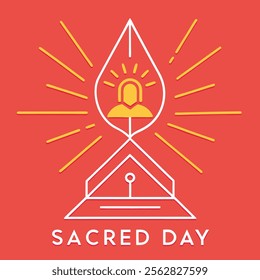 Sacred Day Line Art Vector