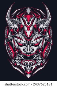 Sacred Demon King Mecha: Design Illustration for Logo, Mascot, Sticker, T-Shirt, Tattoo