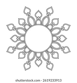 Sacred Energy Bloom Mandala Coloring Book Page
