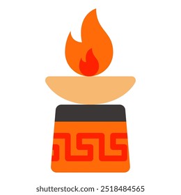 Icono del fuego sagrado para el Web, App, infografía, etc