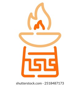 Heiliges Feuer-Symbol für Web, App, Infografik usw.