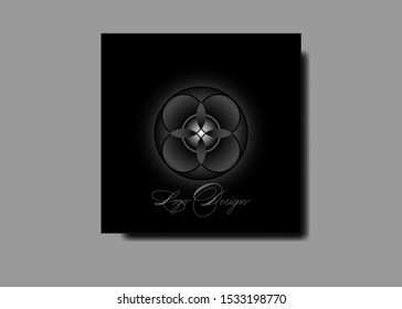 sacred flower, Celtic like style linear star with circle symbol. Linear knot logo design. Wiccan symbol for protection, mystical geometry. 3D Wicca Ancient occult divination icon. Vector isolated