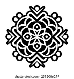 Sacred flower icon in filled style