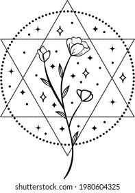 logo negro tipo flor sagrada 
