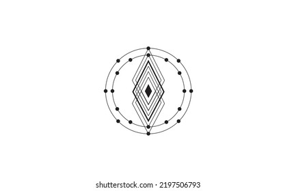 Sacred Geometric Decoration vector logo design