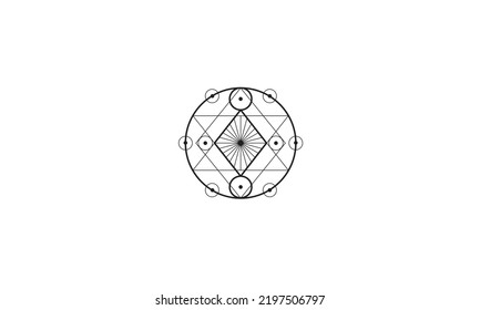 Sacred Geometric Decoration vector logo design