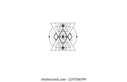 Sacred Geometric Decoration vector logo design