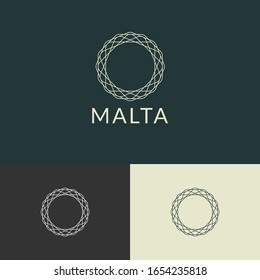 Diseño de logo geométrico clásico con estilo elegante y de lujo. Vector para empresas. Eps 10 de moda