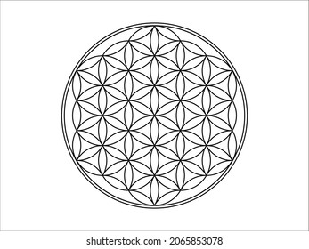 Sacred geometric pattern Flower of Life