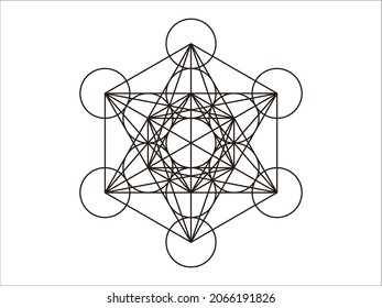 Sakraler Geometrischer Muster-Metatron-Cube